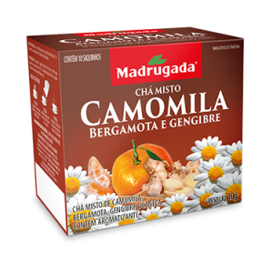 Chá Camomila c/tangerina e gengibre 10g - Madrugada